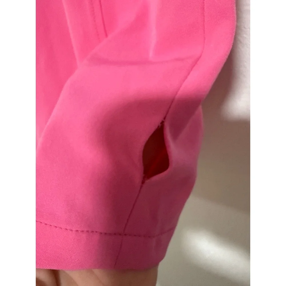 Versace Jeans Couture Mini Dress‎ Womens 36 Pink Good Quarter Zip Medusa Patch